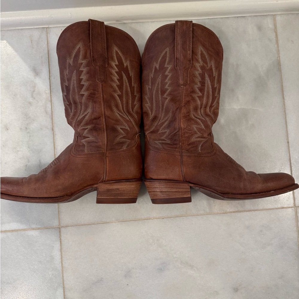 Tecovas The Jamie Tan Leather Cowboy Boots - Picture 4 of 9